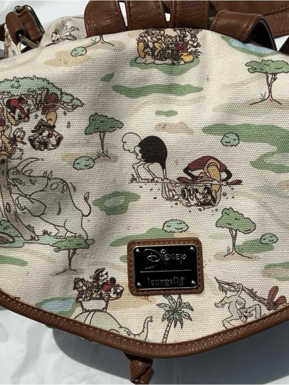 Disney x Loungefly Animal Kingdom Safari Canvas Backpack - Picture 13 of 13